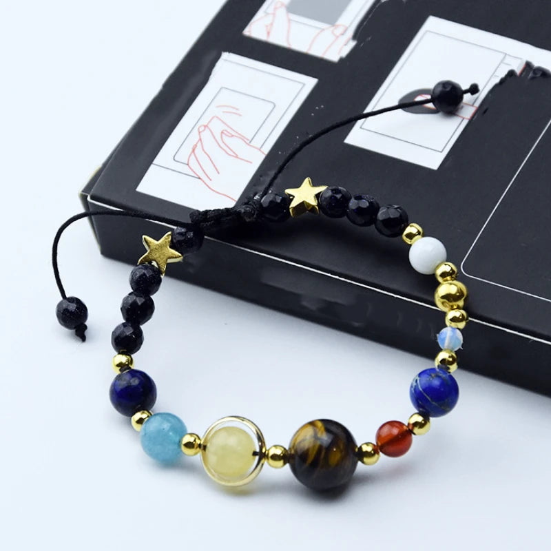 Hemasa Galaxy Solar System Eight Planets Bracelet