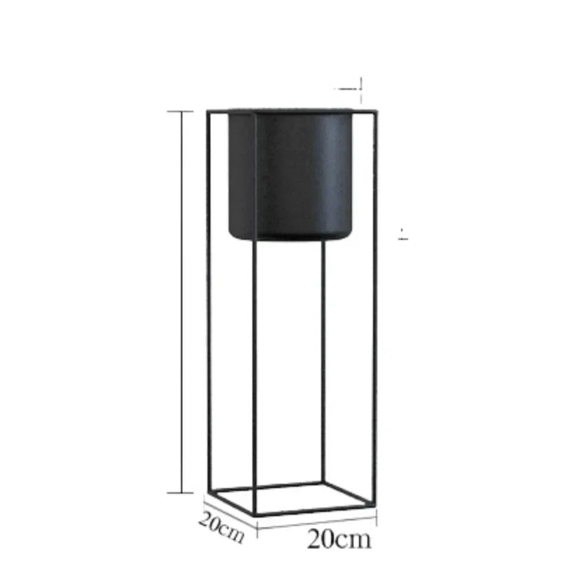 Gold Metal Plant Stands with Planters – Modern Tall Floor Stands for Indoor Plants, Living Room & Balcony Decor