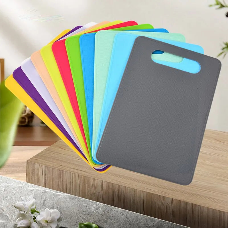 Hemasa 1pc Plastic Chopping Board Kitchen Tools Multicolor Easy Clean Nonslip Plastic Food Cutting Block Mat Tool Kitchen Cook Supplies
