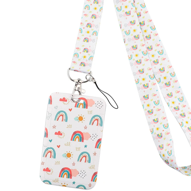 Tejesa Butterfly Lanyard Business Credit Card Holder Neck Strap Keychain Hang Rope ID Badge Holder Lariat Lasso