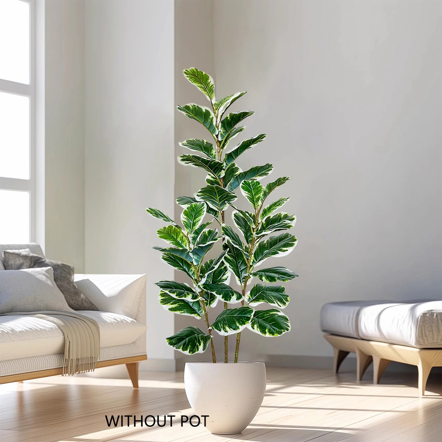Tejesa 115-240CM New Artificial Fiddle Leaf ficus tree plant Ornament indoor Fake Plant for Home garden Room wedding Decor halloween