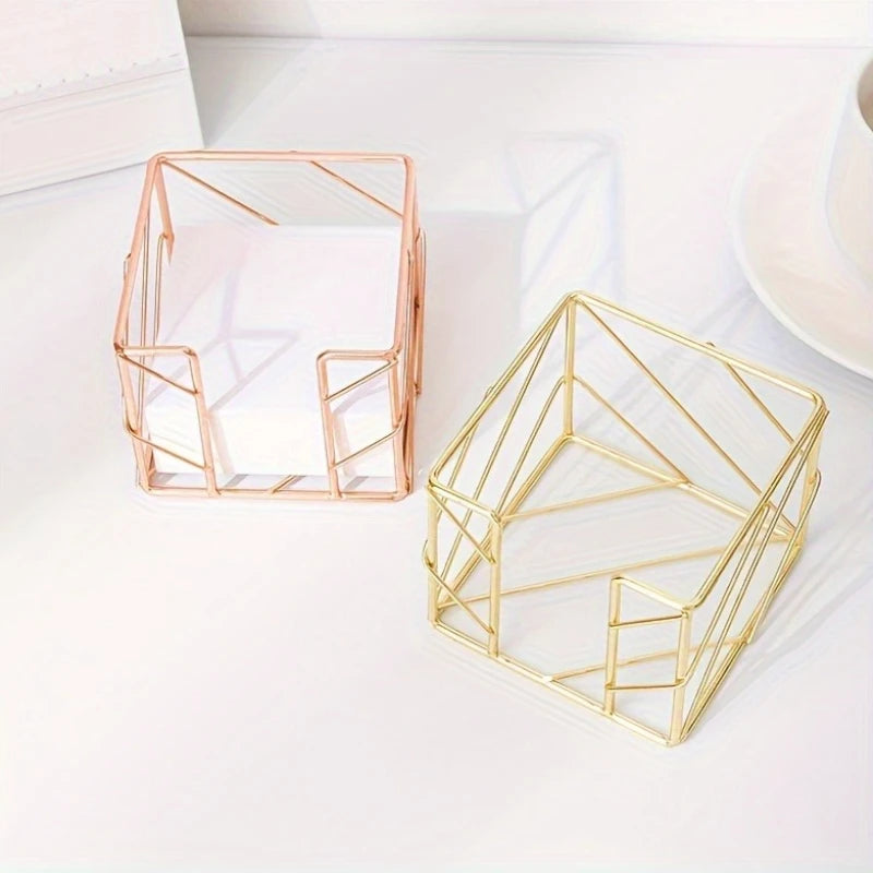 Tejesas Sticky Note & Memo Box Holder, Post Note Dispenser, Desk Organizer Storage Box for Home School Office