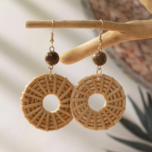 Hemasa Ethnic Style Vine Weaving  Bohemian Earrings for Women/Girls