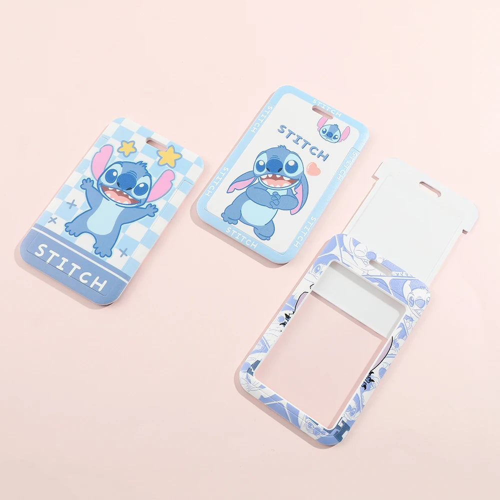 Lilo Stitch Cute Couples Lanyard For Keys Chain Credit Card Cover Pass Mobile Phone Charm Straps ID Badge Holder Key Accessories