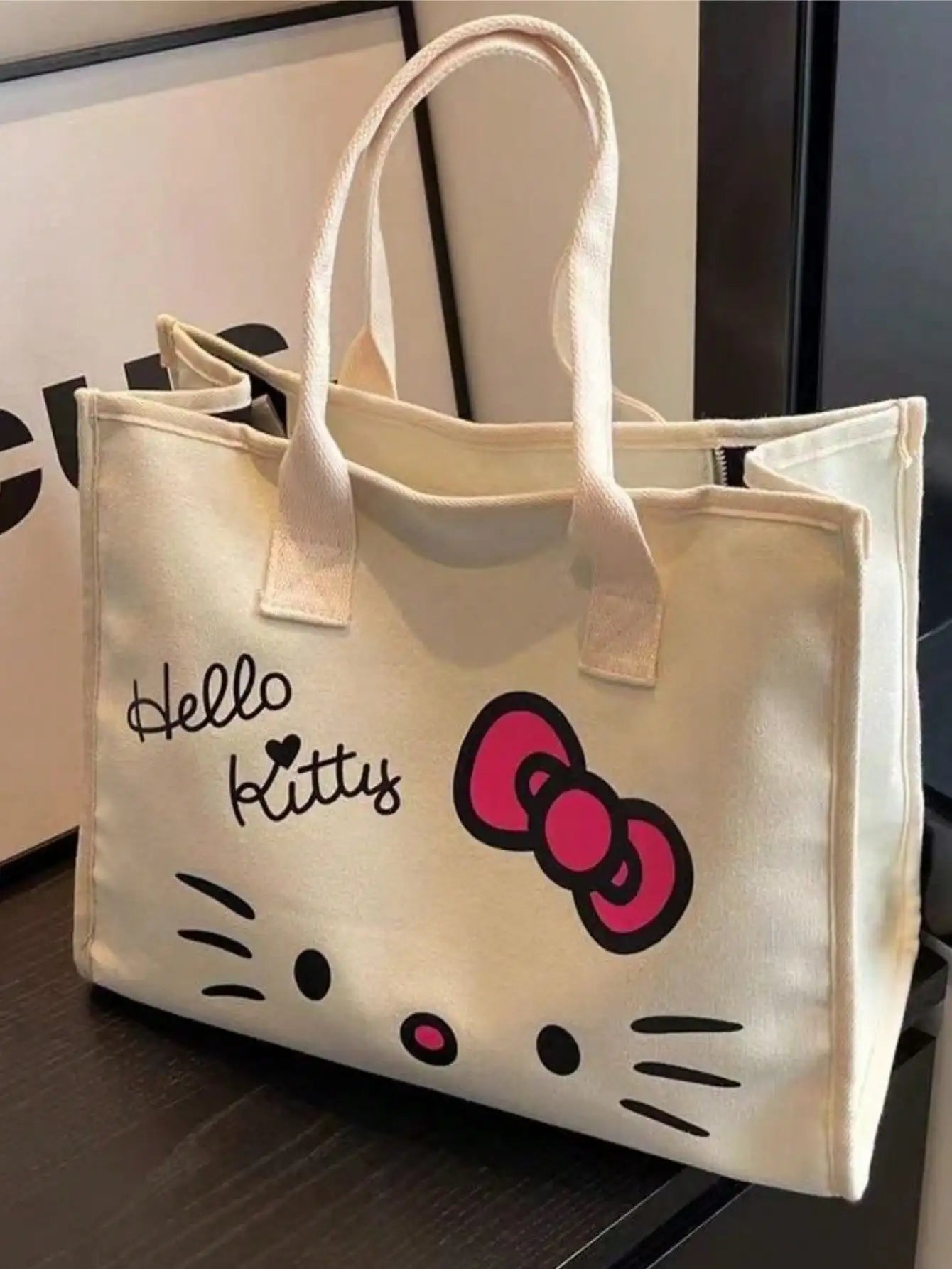 MINISO Cartoon Insulated Cinnamon Dog Kuromi Portable Lunch Bag Lunch Box Bag Student Office Workers Bring Meal Storage Bag