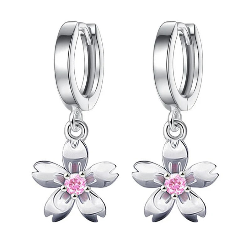 Simple Fashion 925 Sterling Silver Earrings For Women Sterling-silver Jewelry Cute Fresh Cherry Drop Earrings S-E451