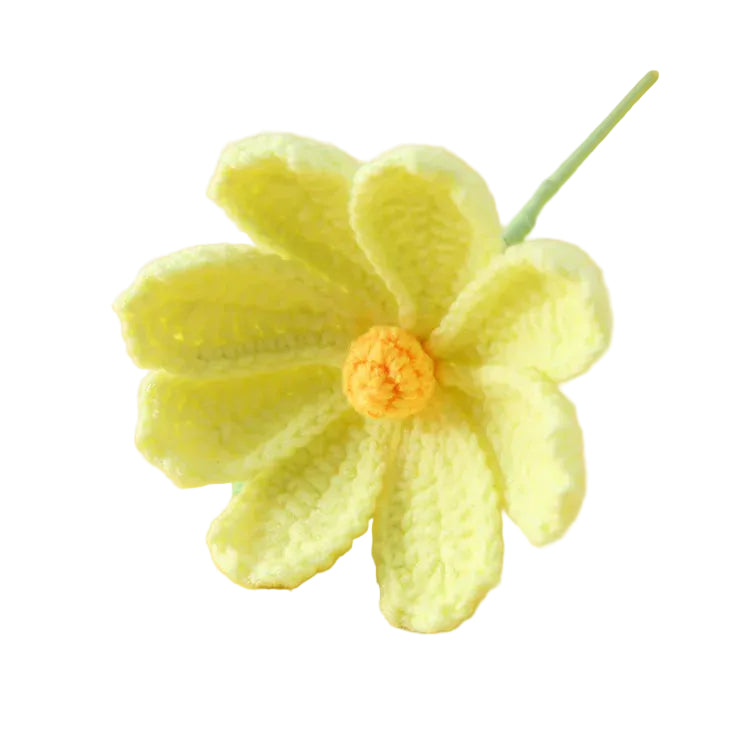 Hemasa 3Pcs  Crochet Bouquet  Knitted  Flowers for Wedding /Artificial Flower Knitting Bouquet Home Decor