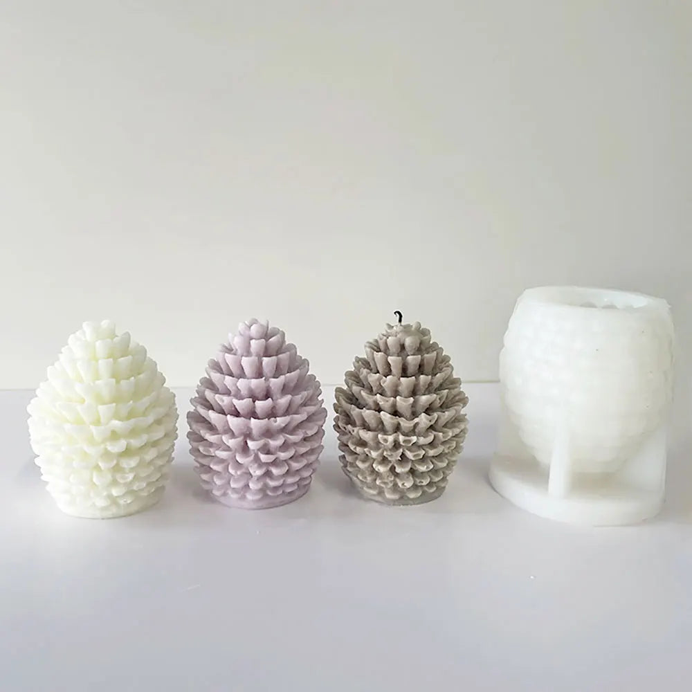 For Fun 3D Pine Cone Silicone Candle Mold DIY Handmade Aromatherapy Gypsum Resin Pinecone Crafts Making Home Decoration