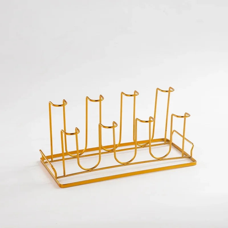Stainless Steel Cup Tray, Inverted Hanging Rack, 8 Cup and 12 Cup Drain Rack, Home and Office Use, Durable Organizer