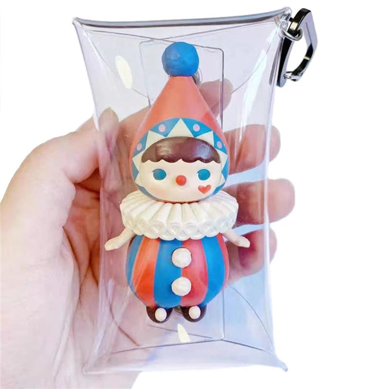 Heamsa Bubble Mart Blind Box Storage Display Box Hand-made PVC Coin Purse Transparent Key Bag Toy Dolls Hanging Small Bag