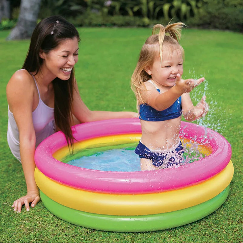 Hemasa Summer Pool Baby Paddling Play Basin Bathtub Portable Kids Outdoors Sport Play Toys Inflatable Round Mini Swimming Pool Children