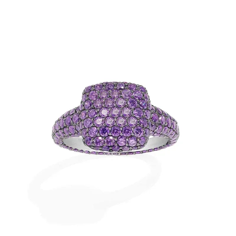 Tejesa 925 Silver December 2023 New Magenta Green Purple Diamond Earrings Necklace Bracelet Ring For Women Luxury Designer Jewelry