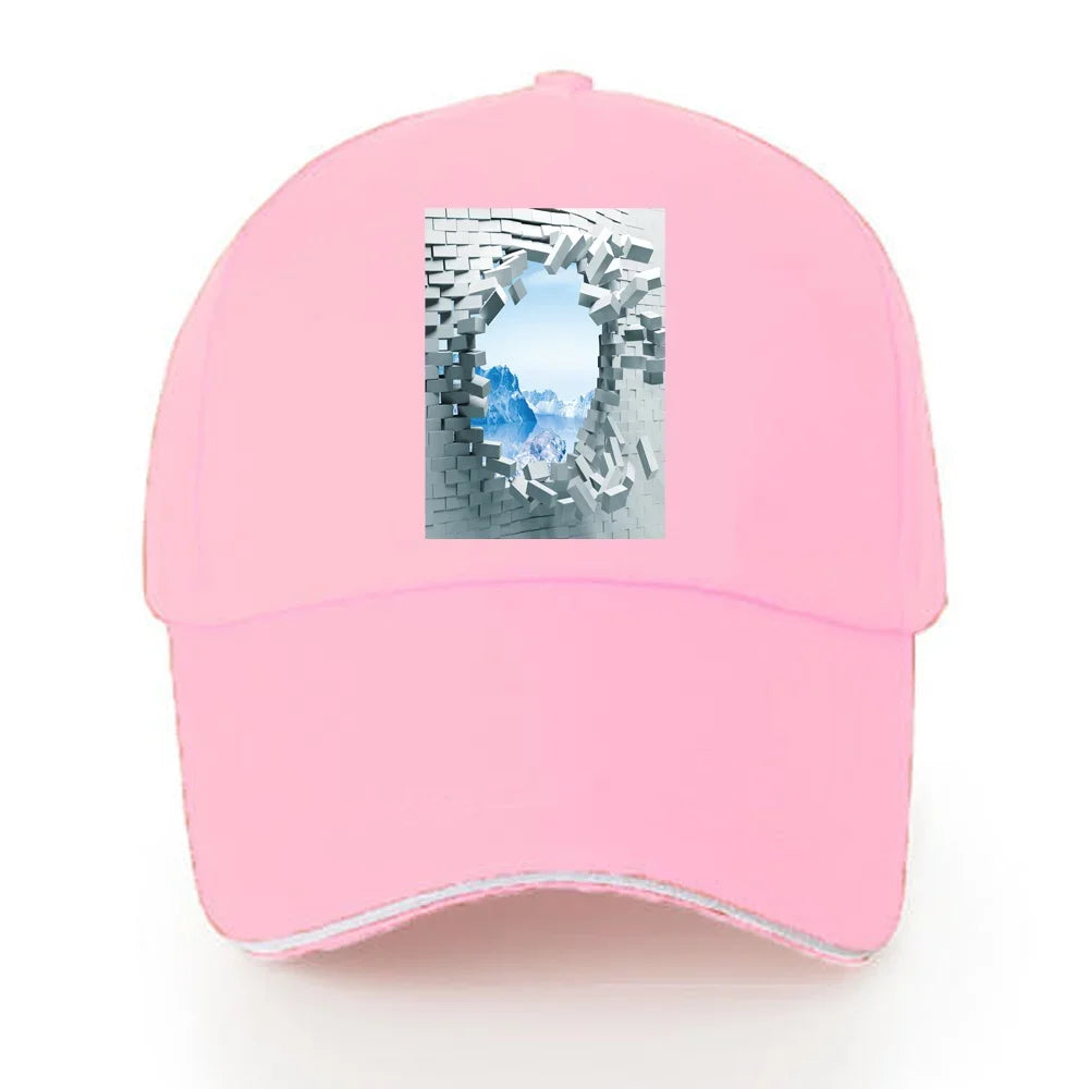 Baseball Caps Women Walking Visors Hat Autumn Outdoor Hats Unisex Adjustable Cotton Summer Sun Visors 3D Series Print Cap