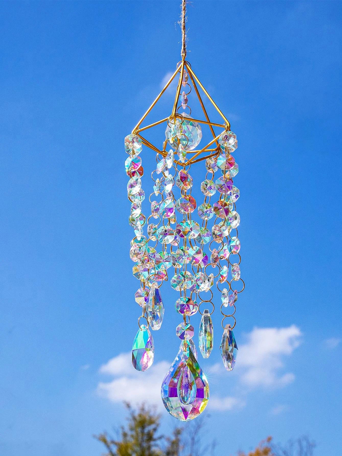 Hemasa Crystal Wind Chime Hanging Window  Hanging Suncatcher Rainbow Gift