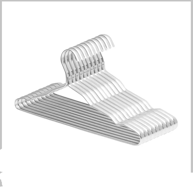 Tejesa 10pcs Aluminum Alloy Clothing Hanger Golden Durable Domestic Coat Supplies Organizer Wardrobe Organizer Clothing Storage Rack