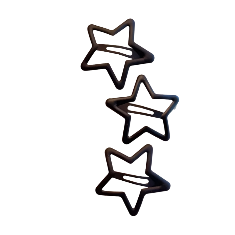 Hemasa 6pc Korean New Big Star BB Hairpin Hair Side Clips for Girls Women Kids Gift Wedding Party Hair Accessories