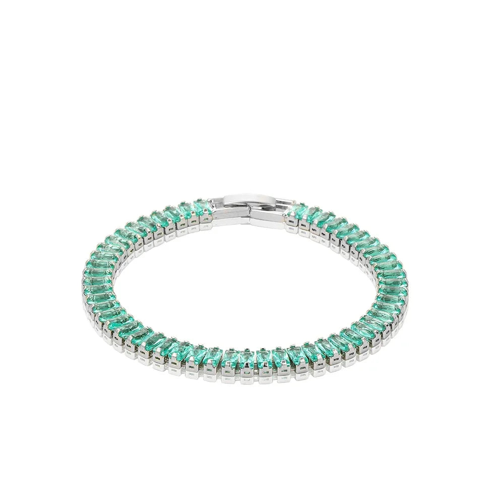 Hemasa Pink colour Cubic Zirconia Tennis Bracelets for Women/Girls
