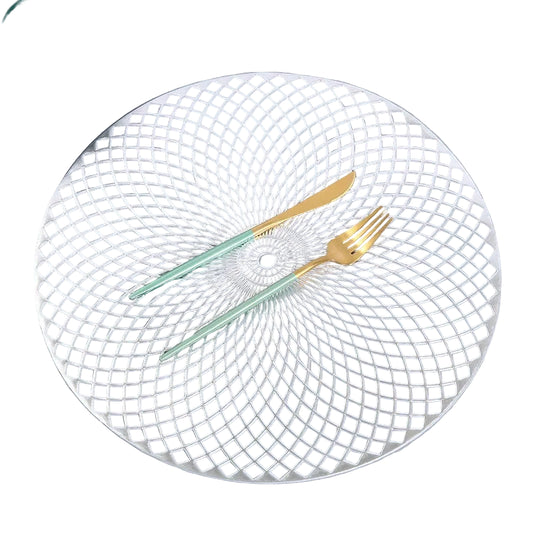 Hemasa Table Decoration Mats in Round Shape  PVC Placemat Set of 6