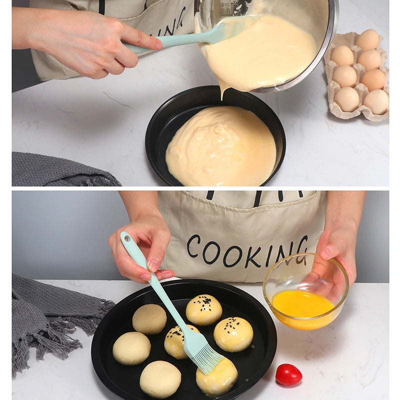 Hemasa 5pcs Food Grade Silicone Baking Utensils Set Spatula Set Non-stick HeatResistant Silicone Cookware Durable Cooking Kitchen Tools