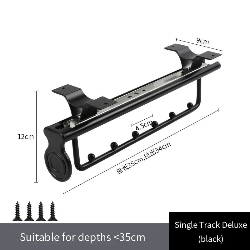 Hemasa  Closet Top Telescopic Storage Rods Closet Interior Pants Clothes Organizer Partition Hangers