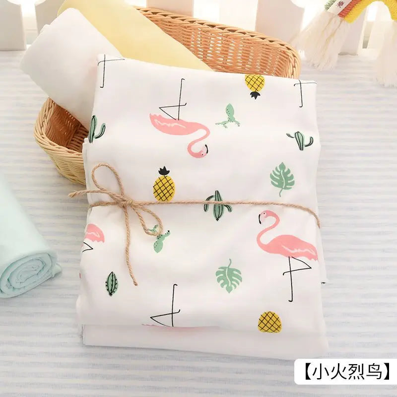 Tejesa Knitted Cotton bean fleece double-sided baby blanket swaddle children's blanket cartoon soft and comfortable newborn quilt