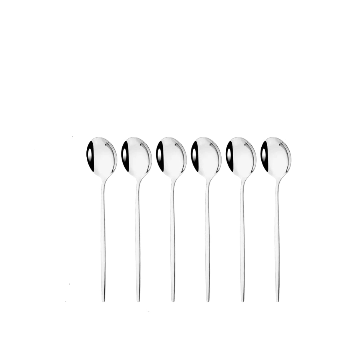 Hemasa 6Pcs Mirror White Gold Tea Spoon Dessert Ice Cream Stainless Steel Spoons Stirring Coffee Spoon Kitchen Accessories Flatware