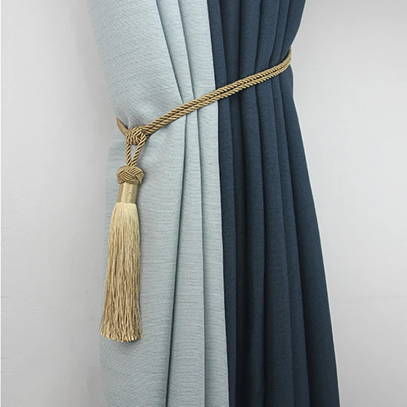 European Style Curtain Clip Holders Tieback Buckle Clips Curtain Straps Rayon Tassels Curtain Accessories Home Window Decor