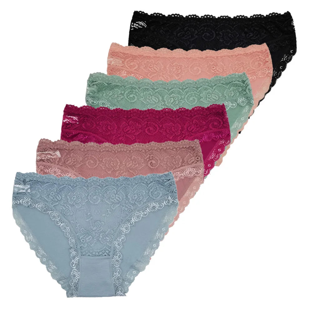 Cotton Briefs Lady 5 PCS/SET Lace Panty Underpants Seamless Panties For Women Lingerie