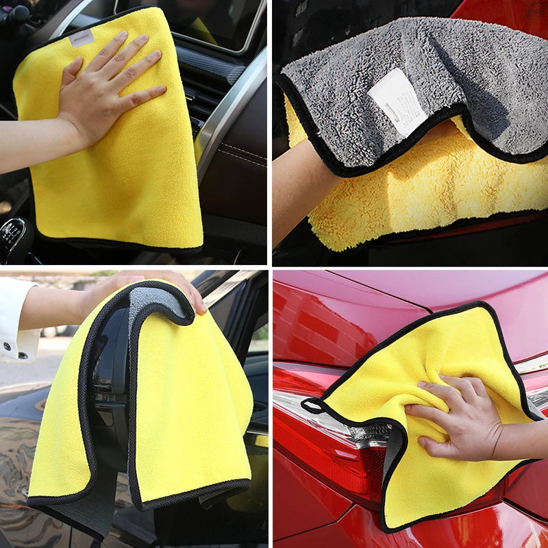 Hemasa  Microfiber Car Washing Towel 400GSM Double-Sided Coral Velvet Clean Towels