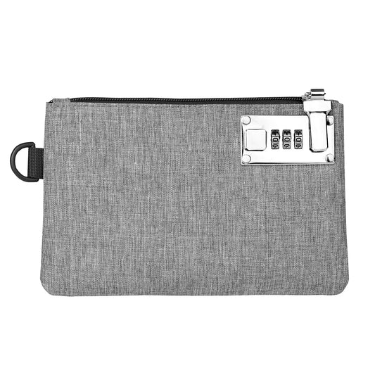 Gebwolf Lockable Money Bag Coin Purse for Cash Passports Credit Cards Storage Cash Bag
