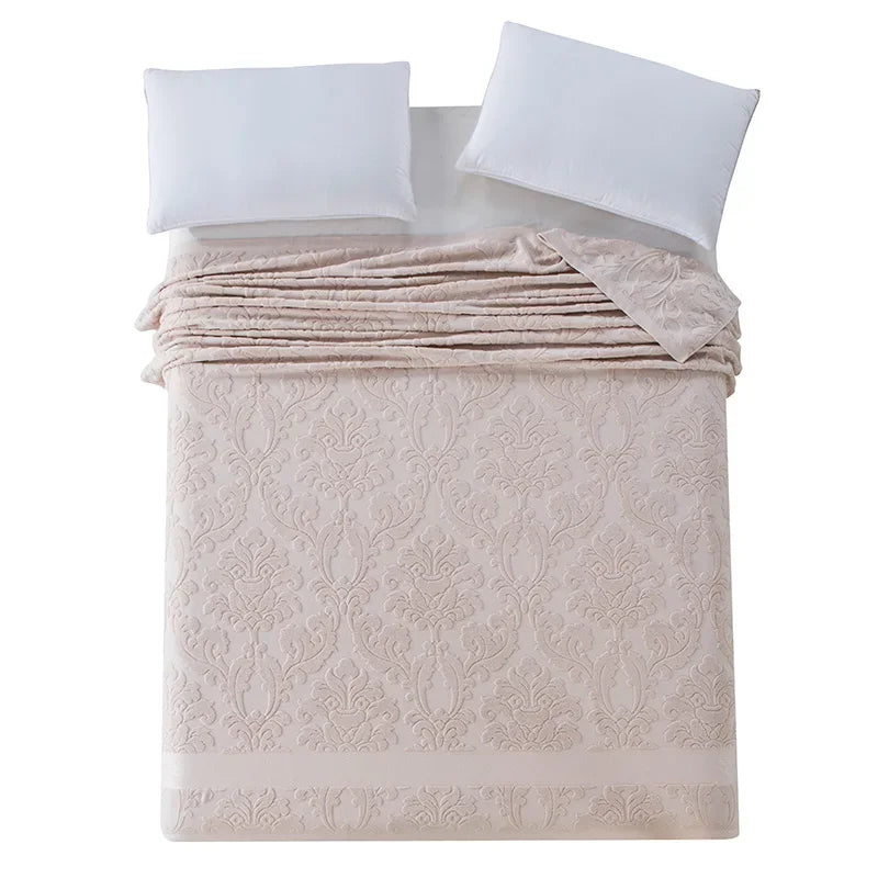 Jacquard Cotton Towel Thread Blanket for Adults Kids Soft Breathable Bedspread Bedclothes Summer Throw Blankets on Sofa/Bed