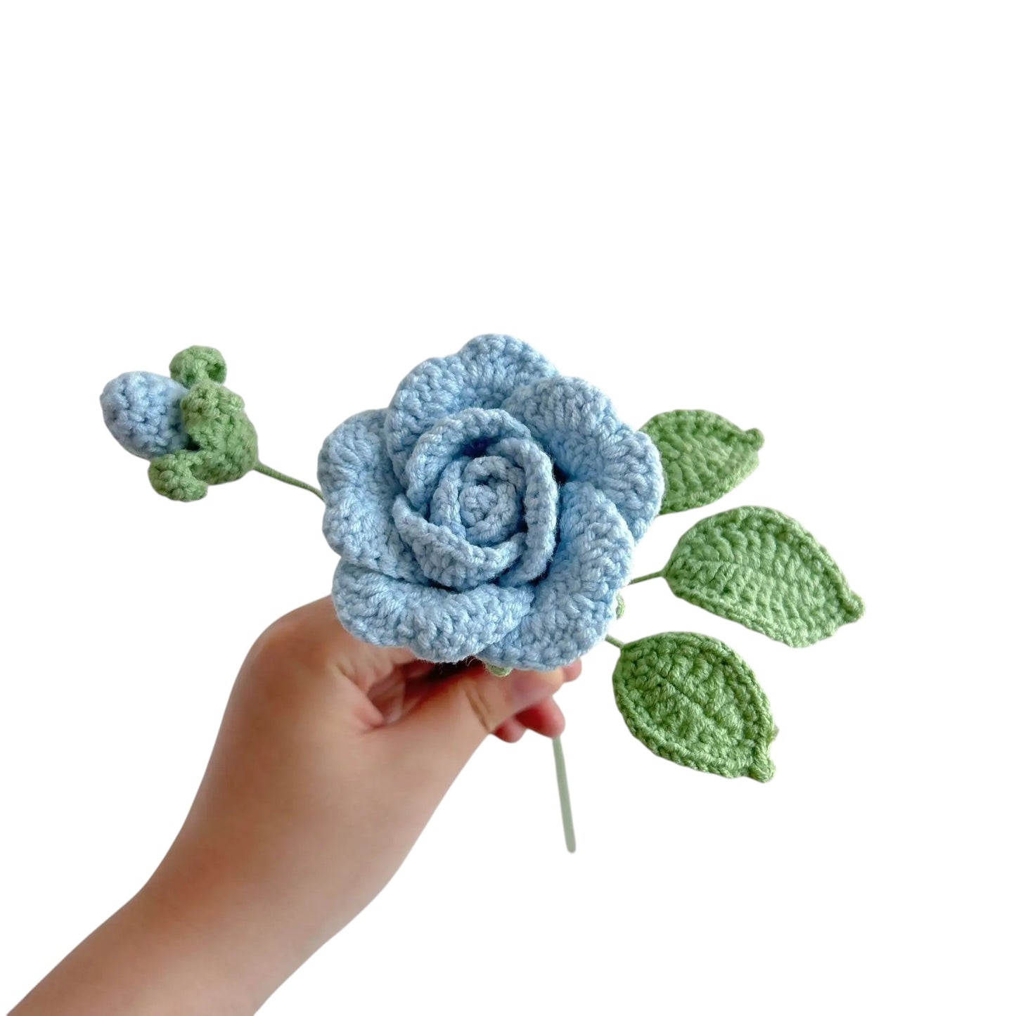 Hemasa 2 Pcs Rose Crochet Bouquet /Knitted Rose Flowers/Handwoven Bouquets