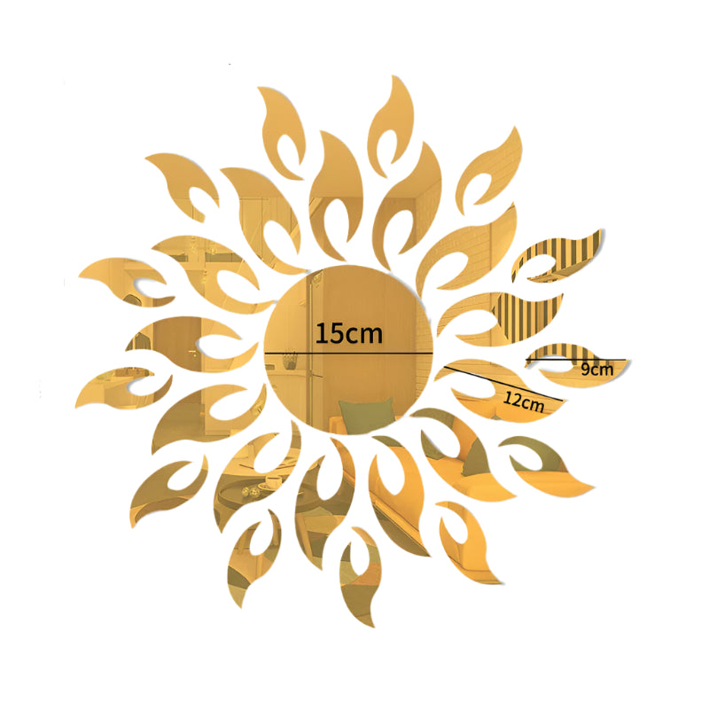 Hemasa Mirror Sun  Flower room decor Art Removable Wall Sticker