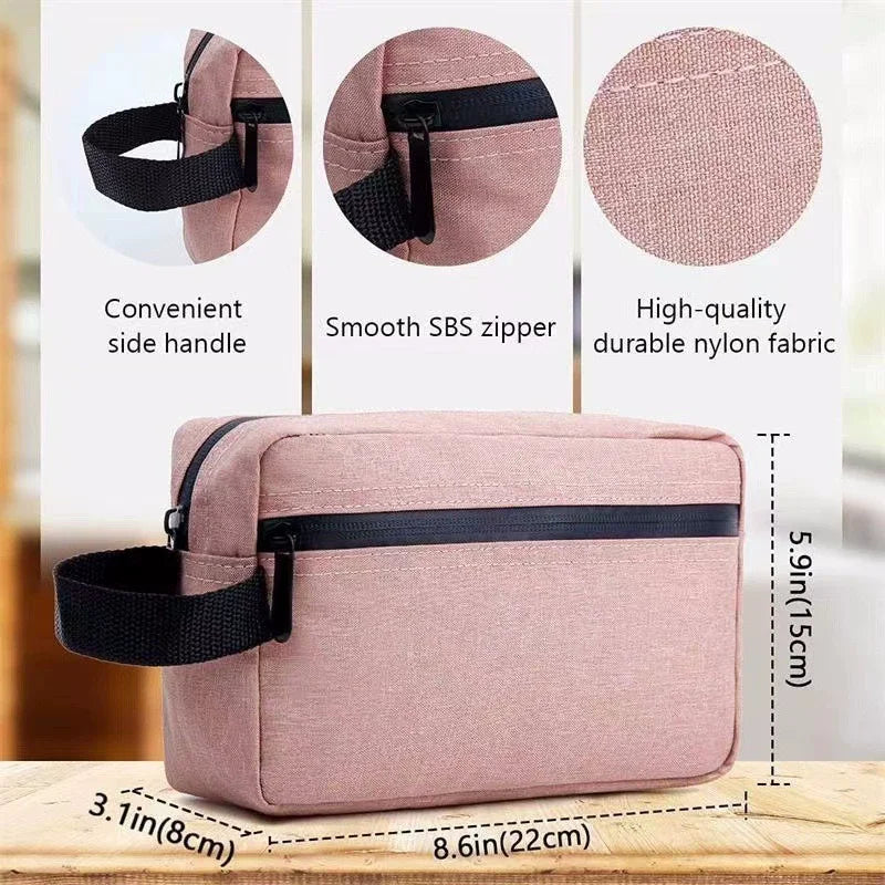 Portable Travel Portable Double-layer Waterproof Wash Bag Makeup Bag Makeup Brush Storage Bag Large Capacity Beauty Storage Bags
