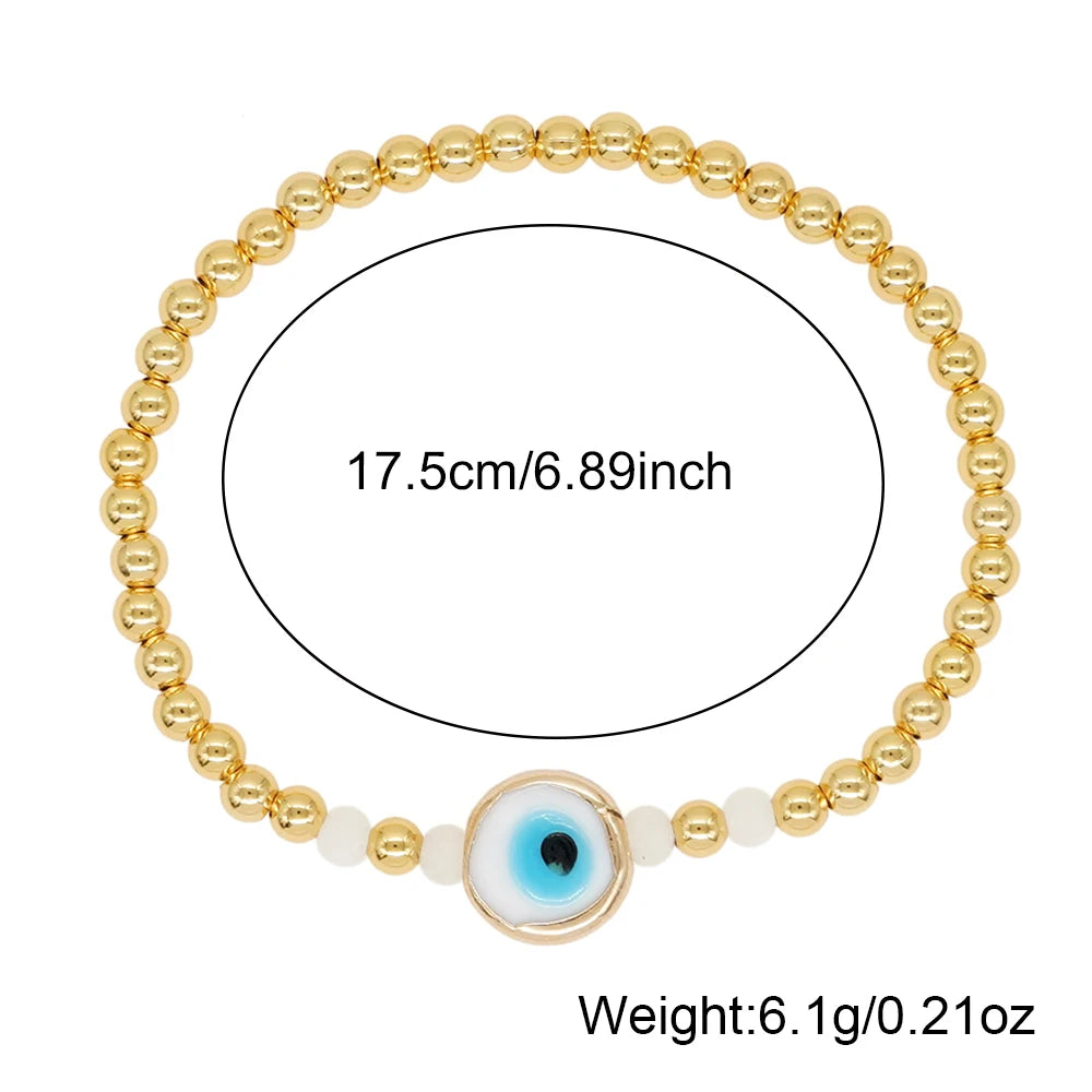 Go2boho Gold Bead Bracelets For Women Evil Eye Charm 2023 New In Summer Fashion Jewellery Accessories