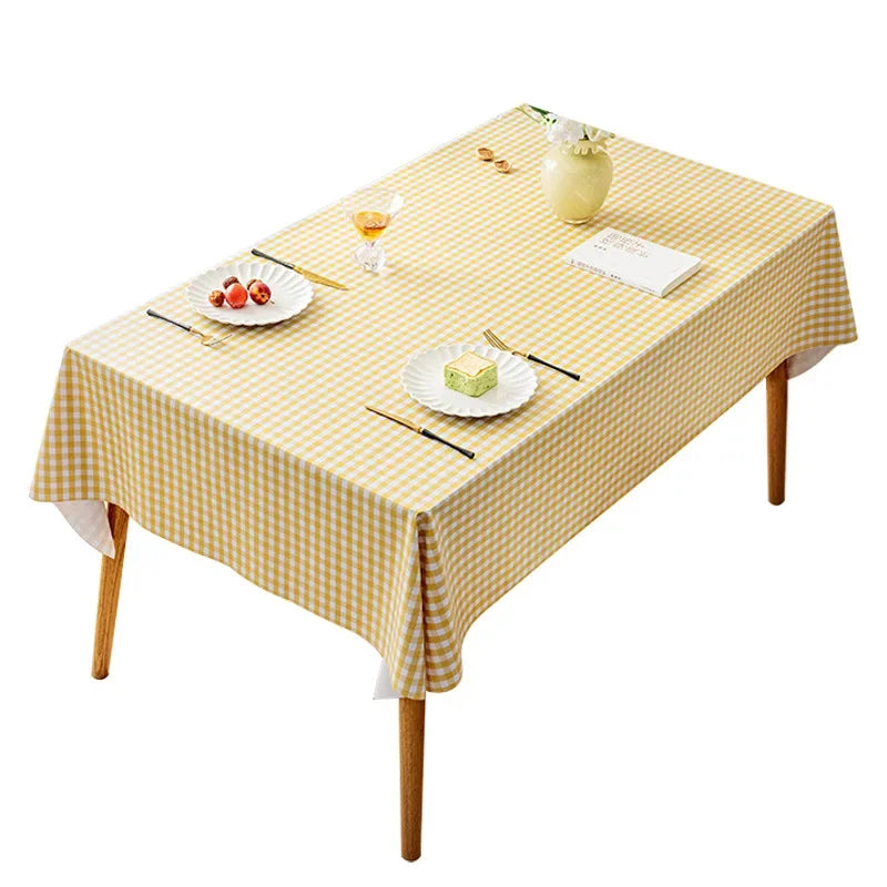 Waterproof Tablecloth Oil-proof and Washable Pvc Table Mat Decorative Home End Table Cloth