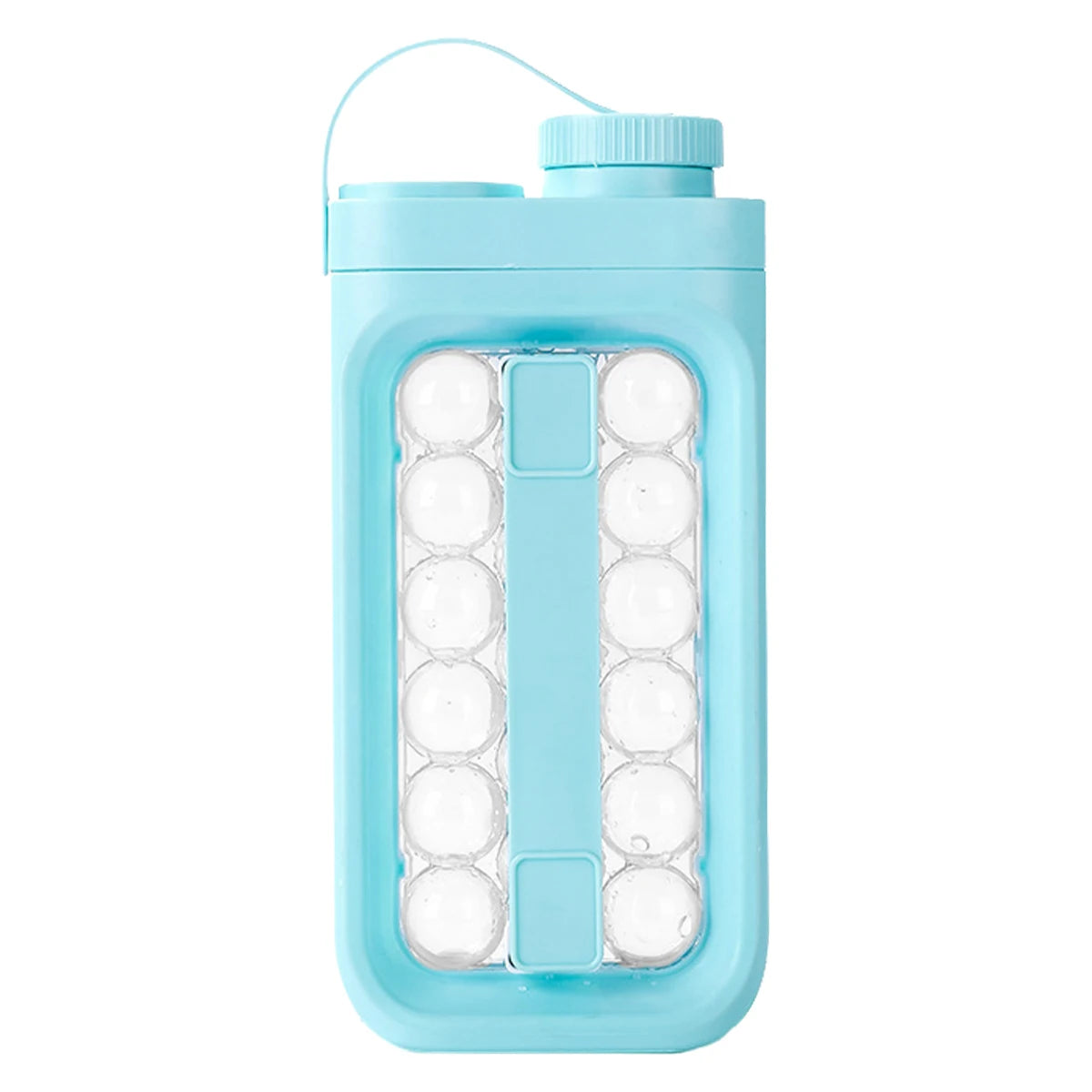 55/26 Grid Ice Cube Mold Tray Reusable Silicone Ice Ball Maker Kettle for Outdoor Travel Camping Iced Drinks Ice Cube Container