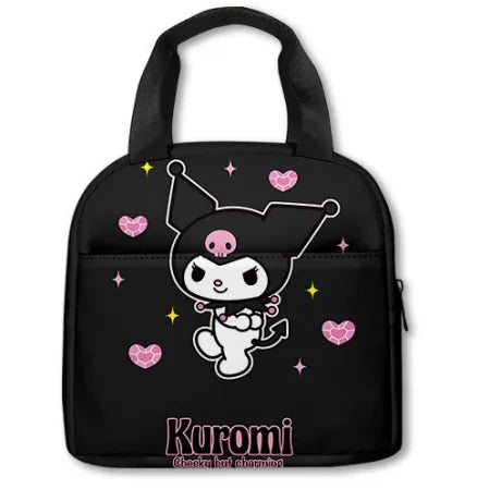 MINISO Cartoon Insulated Cinnamon Dog Kuromi Portable Lunch Bag Lunch Box Bag Student Office Workers Bring Meal Storage Bag