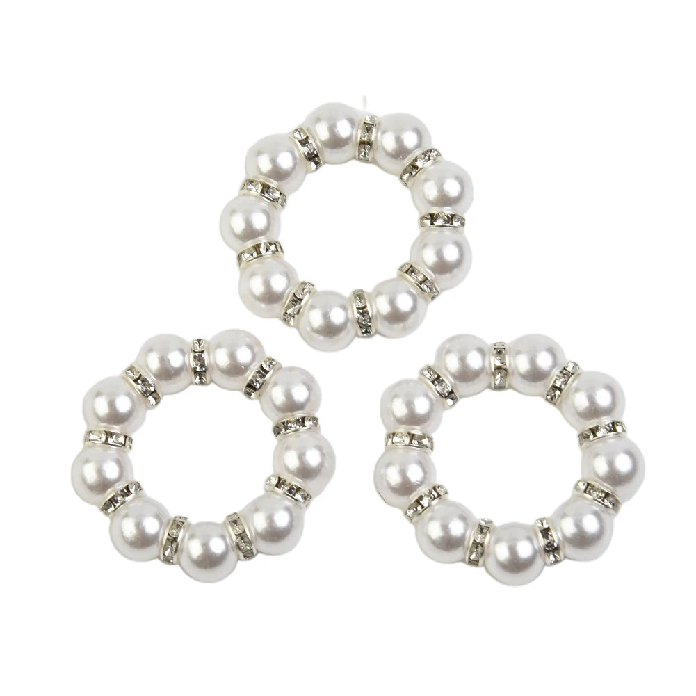 Hemasa 12pcs Pearl Napkin Rings
