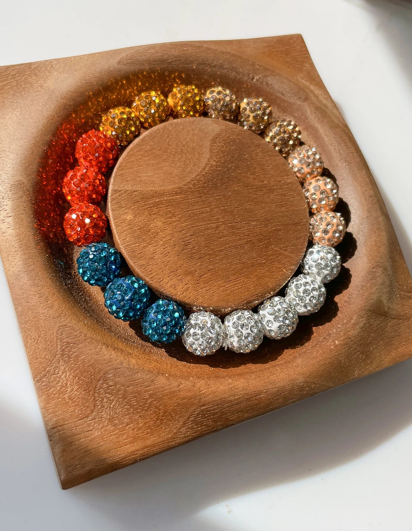 Hemasa   Rainbow  Zircon Polychrome Color Beaded Bracelet for Woman Party