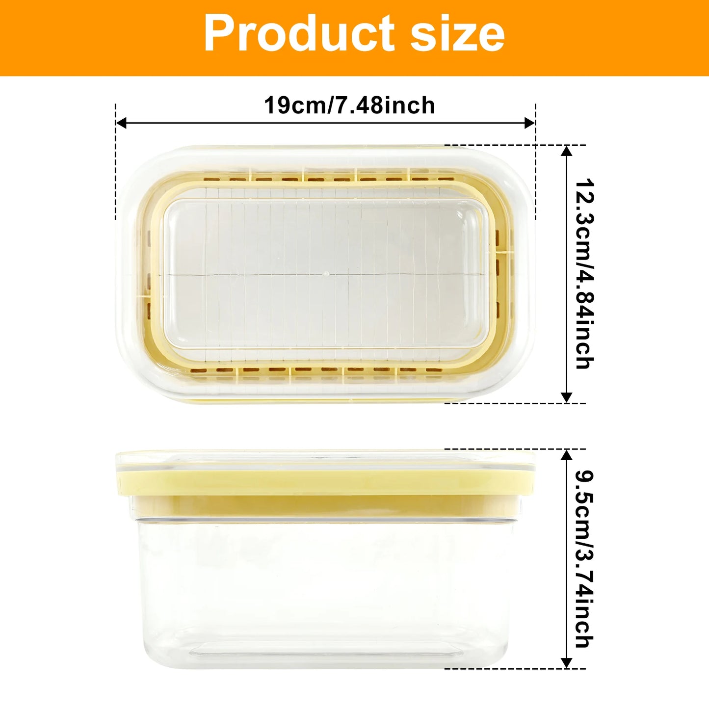 Tejesa Butter Slicer Cheese Slice Fresh-keeping Storage Box Multi-funct Slicer for Kitchen Tool Fruit Vege Chopper Butter Container