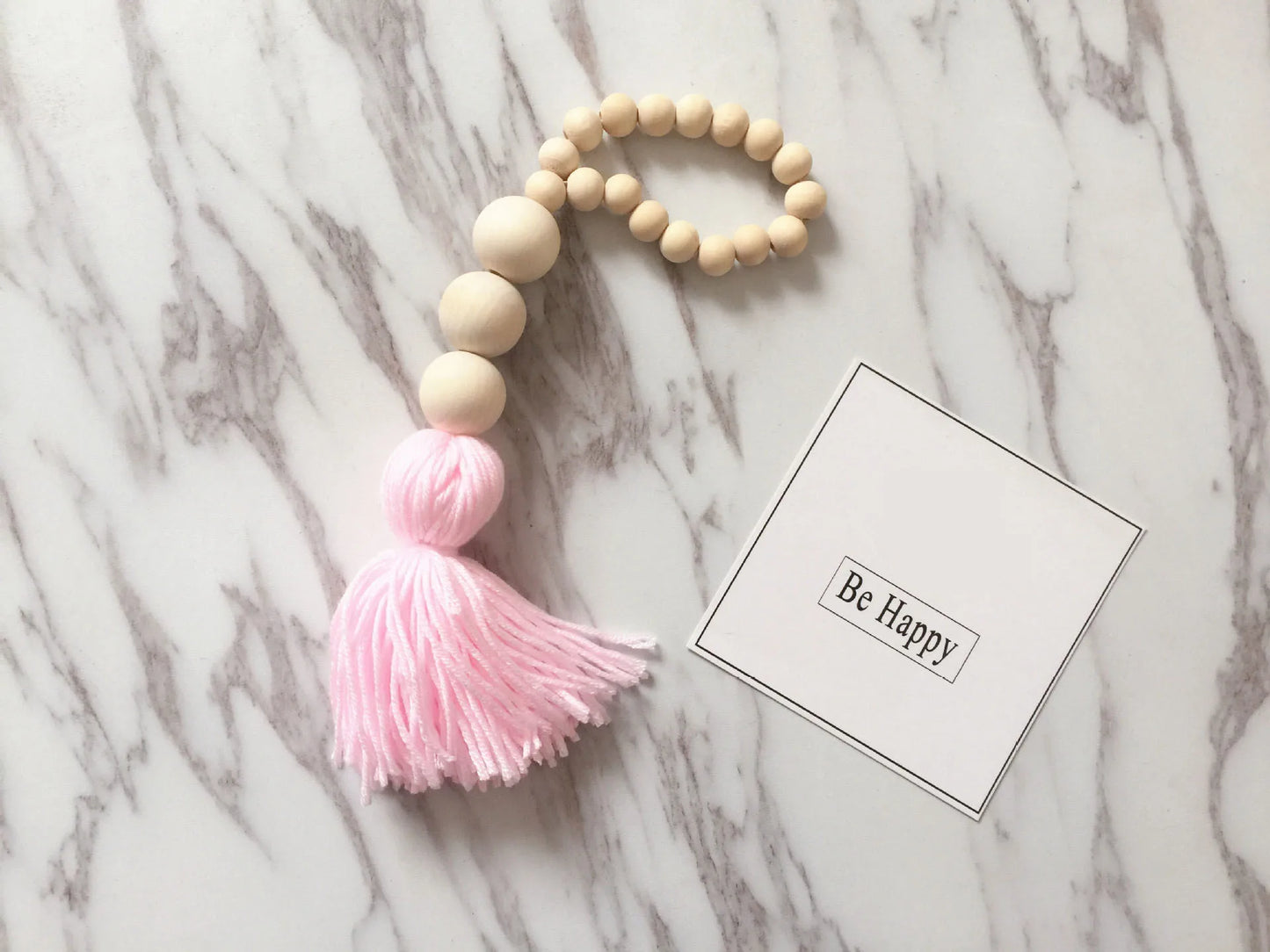 Room Decoration Wooden Beads Tassel Nordic Style Ball Garland Baby Tent Bedroom Decor Kids Wall Hanging Wind Chimes Corta Vento
