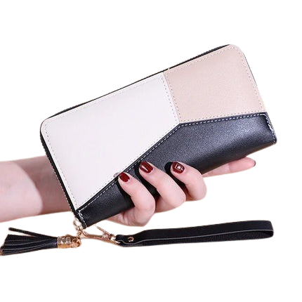 Heamsa  Zipper Coin Purse Lady Long Short Purses Handbags Women Clutch Cards Holder PU Leather Moneybag Billfold Wallet