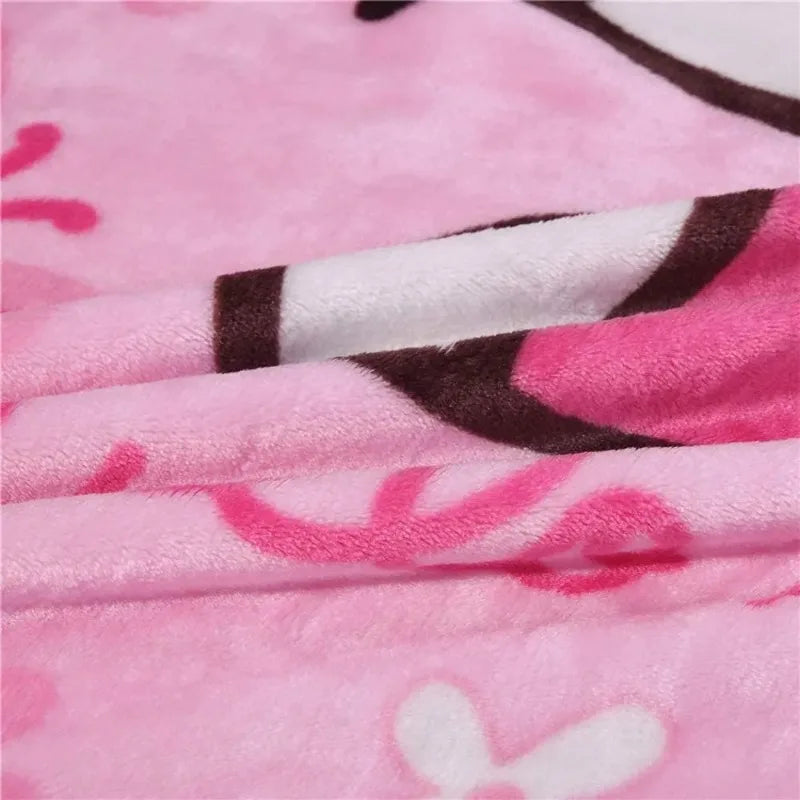 Hemasa Hello Kitty Soft Fluffy Blanket  / Cartoon Cute Plush Blanket  for Girls