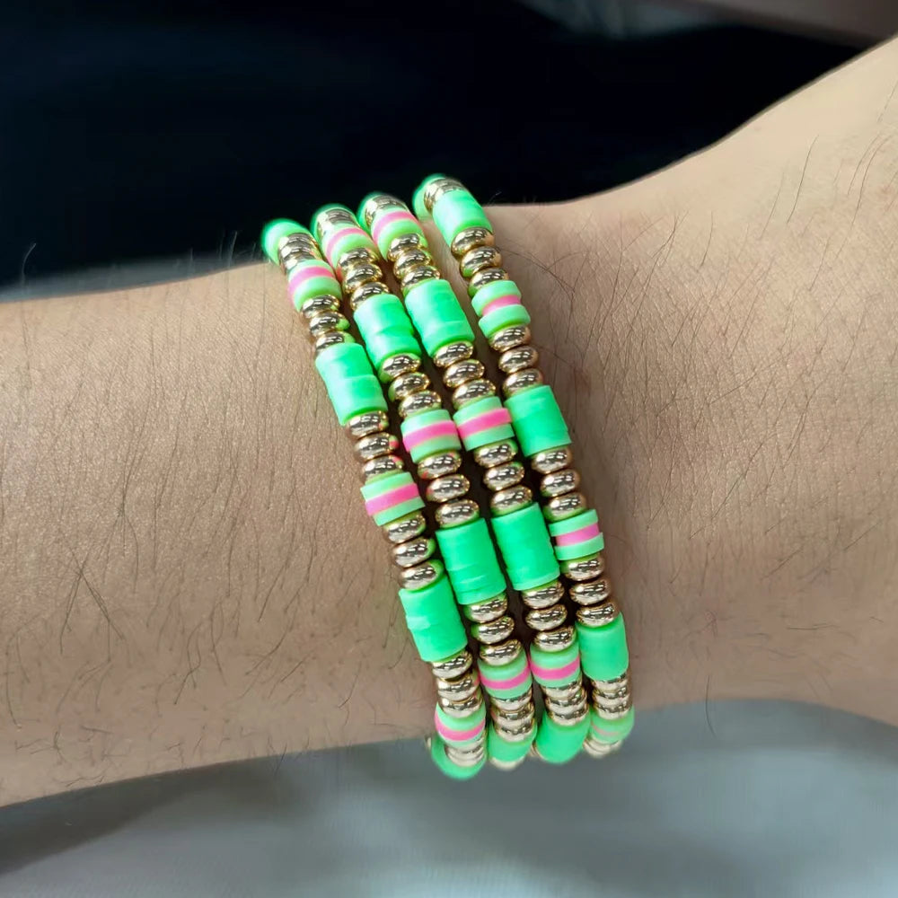 Tejesa Seed Beads Colorful 6mm Beaded  Bracelets Sets for girls/Women