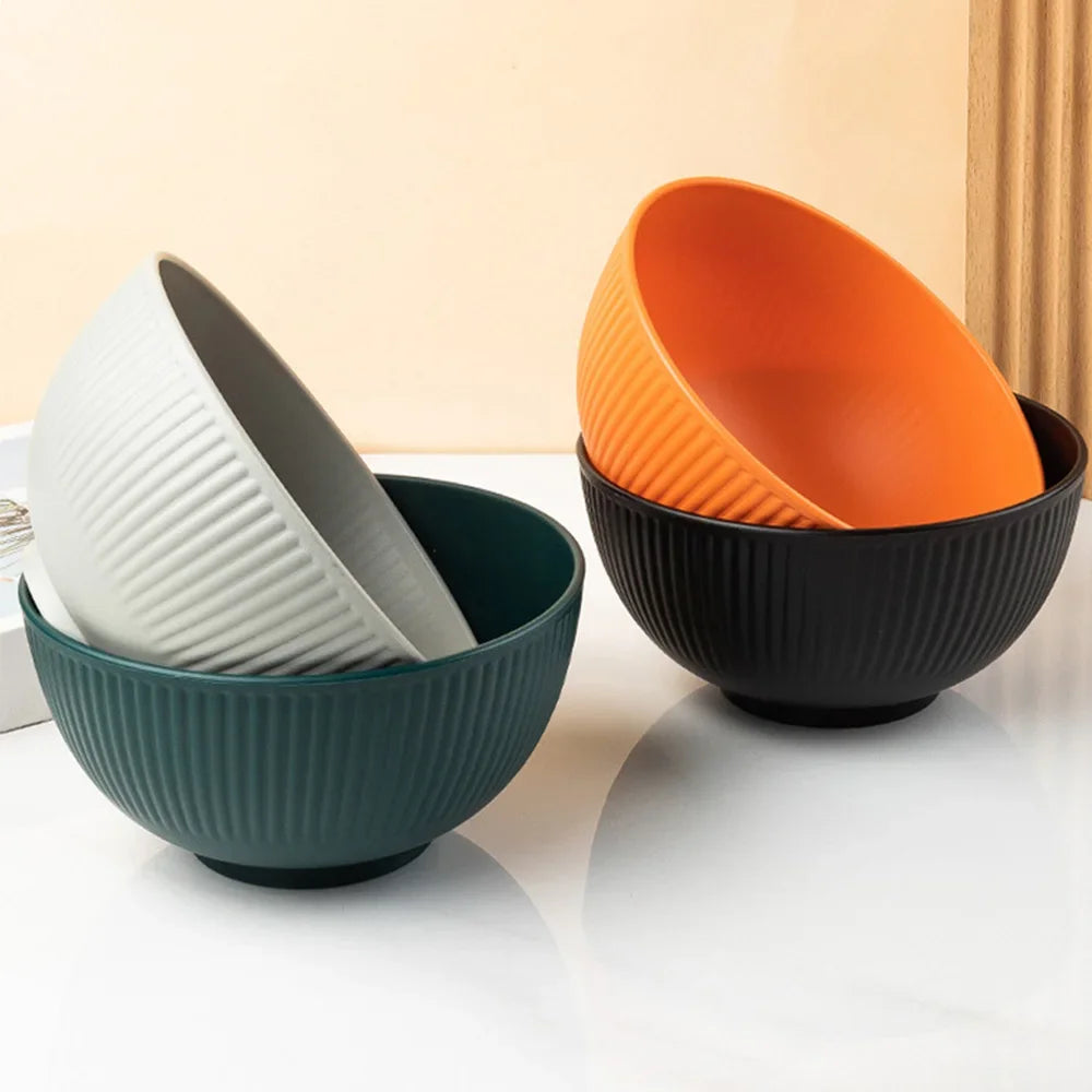 Hemasa 4Pcs Kitchen Tableware Wheat Straw Bowl /Wheat Rice Bowl  / Dessert Salad Rice Bowl Sets