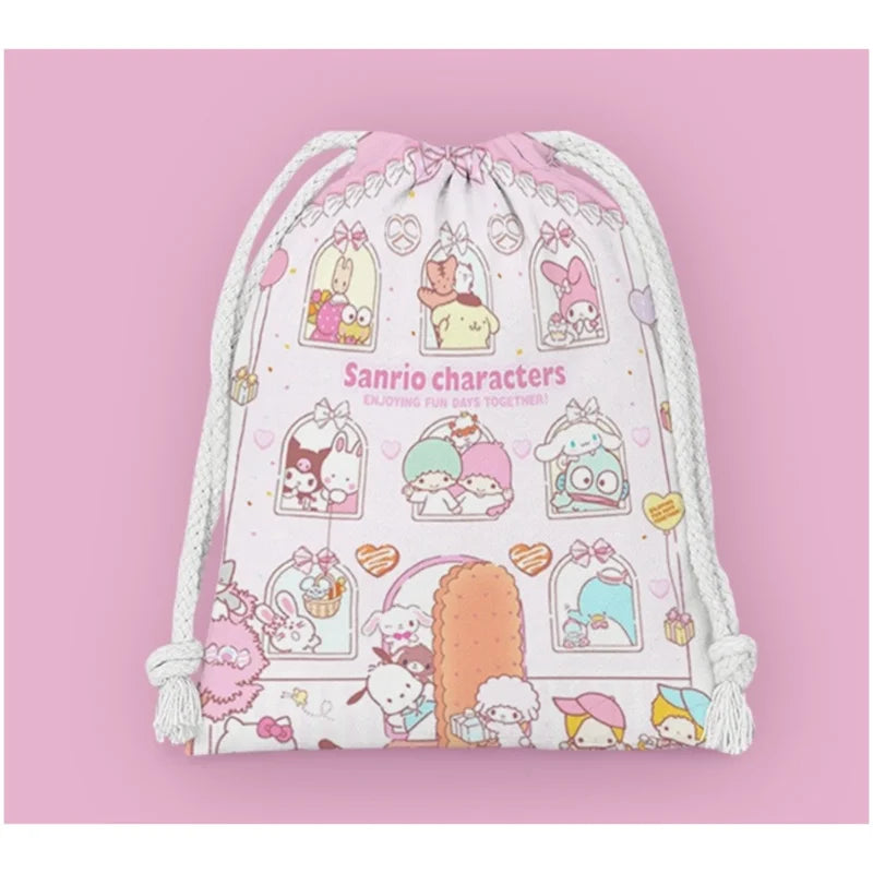Hemasa drawstring hello kitty cartoon small bag storage bag