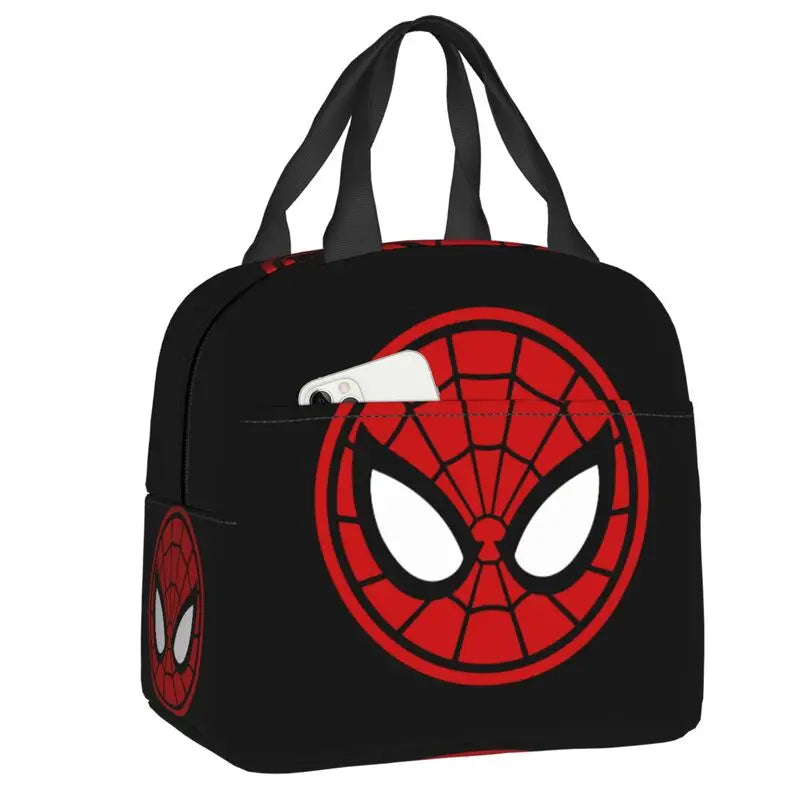 Custom Spider Man Lunch Bag Portable Cooler Thermal Insulated Lunch Box for Outdoor Camping Travel Multifunction Food Bento Box