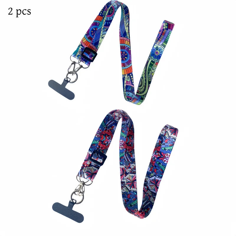 Tejesa  Mobile Phone Lanyard For Women – Stylish Messenger Strap Wth Geometric Patterns, Comfortable Neck Loop