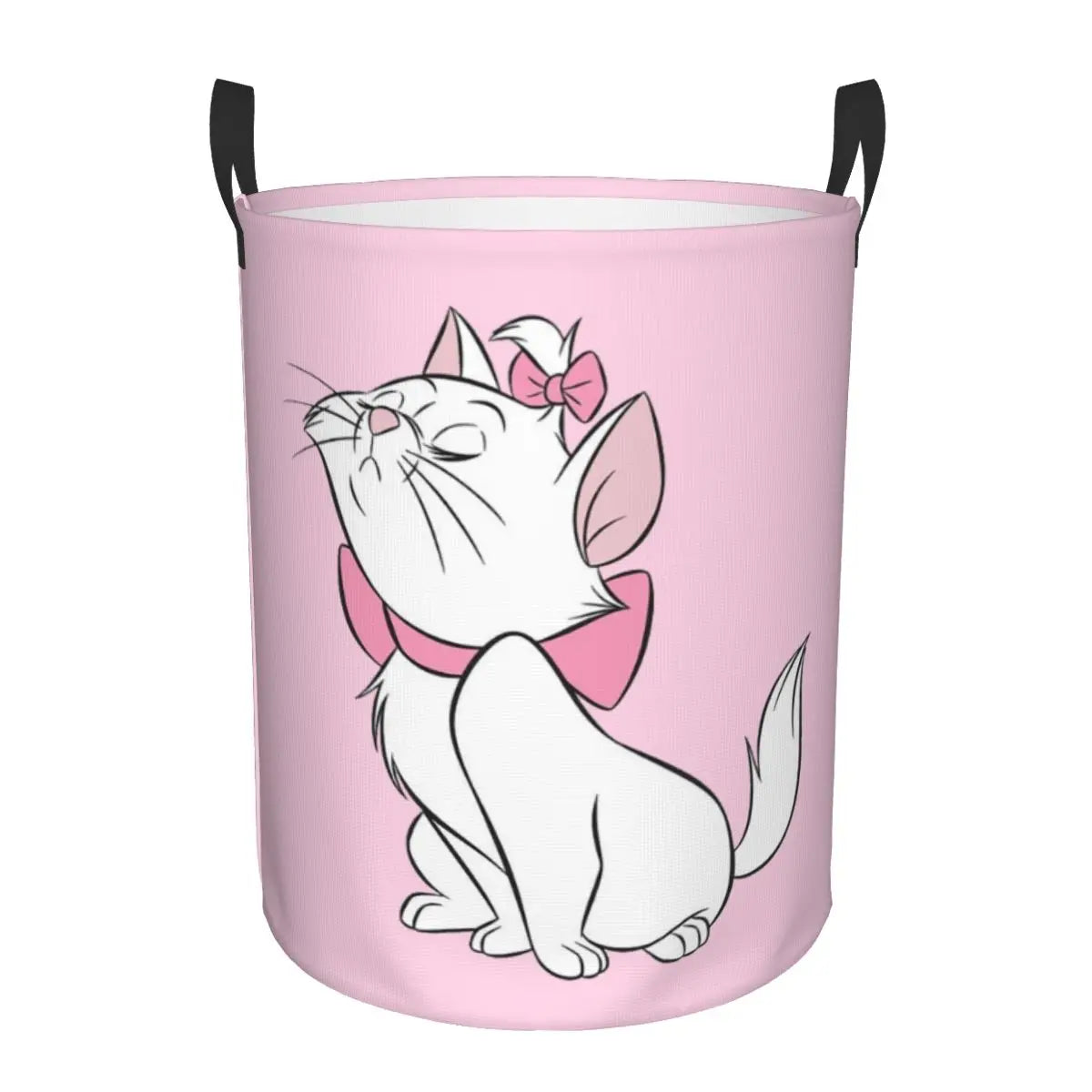 Hemasa Cats   On Pink Laundry Foldable Basket  for Toys / Clothes Hamper Storage Bin for Kids Nursery